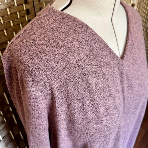 NWOT marled mauve d&co. sweater / sweatshirt 4X - Picture 3 of 11